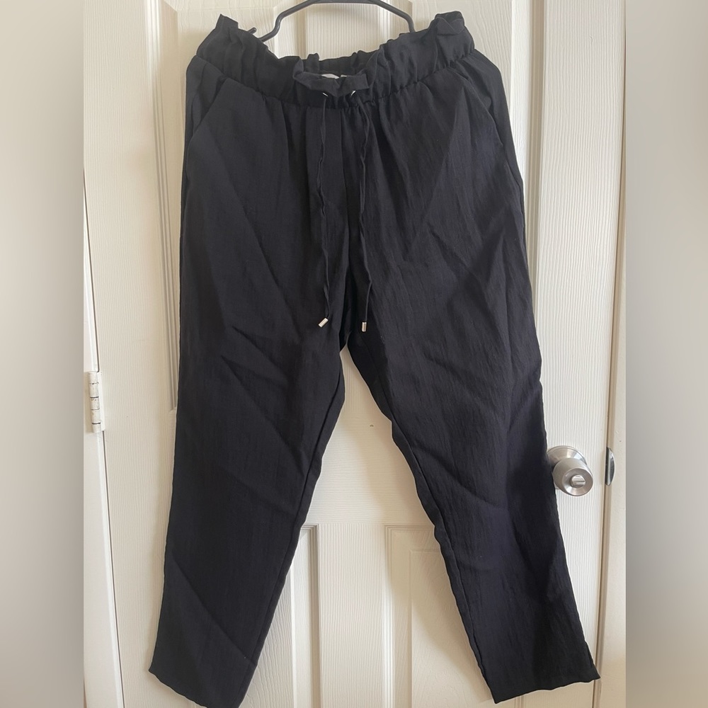 Calvin Klein women rayon black soft lighweight pants